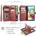 thumbnail image 3 of CaseMe Case for Samsung Galaxy A71 4G Wallet Case for Women Men, Fashion Durable PU Leather Magnetic Flip Lanyard Strap Wristlet Zipper Card Holder Wallet Phone Case for Samsung Galaxy A71 4G 6.7", 3 of 11