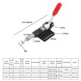 thumbnail image 4 of Vertical Toggle Clamp Quick Release Push Pull Clamp Hold Down Clamp 500Lbs for Welding Riveting 32MM Clamp, 4 of 7
