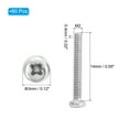 thumbnail image 2 of Uxcell Phillips Pan Head Screws, 60 Pack M2-0.4 x 14mm 304 Stainless Steel 18-8 Full Thread Pan Head Machine, 2 of 7