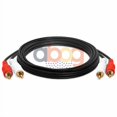 thumbnail image 2 of OLIVE- 3 Pack 2 Rca Audio Cable 6 Feet Dual Rca Male Plug Speaker Cord A/V Hdtv Stereo, 2 of 4
