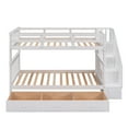 thumbnail image 3 of Stairway Twin-Over-Twin Bunk Bed with Three Drawers for Bedroom, Dorm - White, 3 of 13
