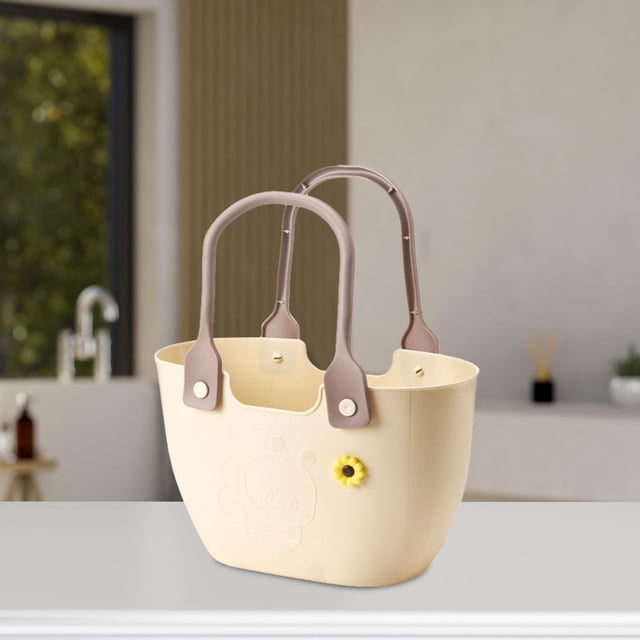 Canasta de organizador de ducha, cesta de baño en dormitorios Mango cómodo de almacenamiento práctico Bin Bath Storage Organizer Bin para el hogar