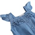 thumbnail image 3 of Gyratedream Baby Girls Denim Rompers Jumpsuit Sleeveless Tops Shorts Outfit Set, 3 of 9