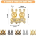 thumbnail image 2 of 10 pares, 5 colores, ajustadores de cintura para pantalones, broches de conejo para jeans, hebillas decorativas desmontables para la cintura, clips ajustables para pantalones., 2 of 7