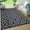 Black and gray, variant on EastVita Area Rugs Carpets Area Rug, Outdoor Plastic Checkered Rug,Waterproof Outdoor Patio Rug gray 8*10ft