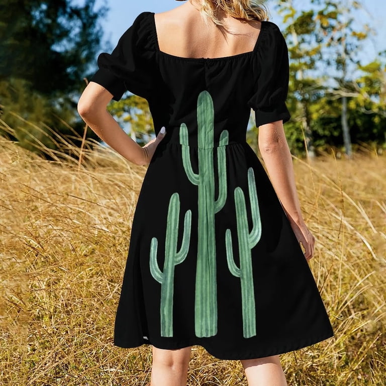 Three Beautiful Green Cacti Succulent on Black Design Dress evening dress ladies womens dress dress women summer 2024 - Walmart.com Three Beautiful Green Cacti Succulent on Black Design Dress evening dress ladies womens dress dress women summer 2024 - Walmart.com