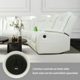 thumbnail image 6 of Recliner Sofa Sectional Couches with LED Light for Living Room,Leather Reclining Corner Sectional Sofa with 2 Recliner Seats,Cup Holder,Storage Console for House/Home Theater, Creamy, 6 of 7