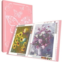 SPOKKI Durable A3 Portfolio Case for Diamond Painting Kits, Art Storage Book with 60 Pocket Sleeves, 25x17 inches
