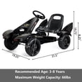 thumbnail image 2 of Topbuy Black Go Kart Ride-On Pedal Car with Clutch & Hand Brake, 2 of 8