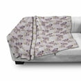 thumbnail image 3 of Orchid Soft Flannel Fleece Throw Blanket, Oriental Flowers with Ombre Style Background Blooming Design, Cozy Plush for Indoor and Outdoor Use, 70" x 90", Pale Pink Cream, by Ambesonne, 3 of 6