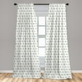 thumbnail image 5 of Ambesonne Sheep Curtains, Continuous Fluffy Animals, Pair of 28"x95", Ceil Blue Off White, 5 of 5
