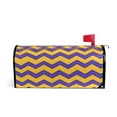 thumbnail image 3 of Magnetic PVC Mailbox Cover Purple and Yellow Zigzag, 25.4" x 20.7" Large, Waterproof UV Resistant, 3 of 8