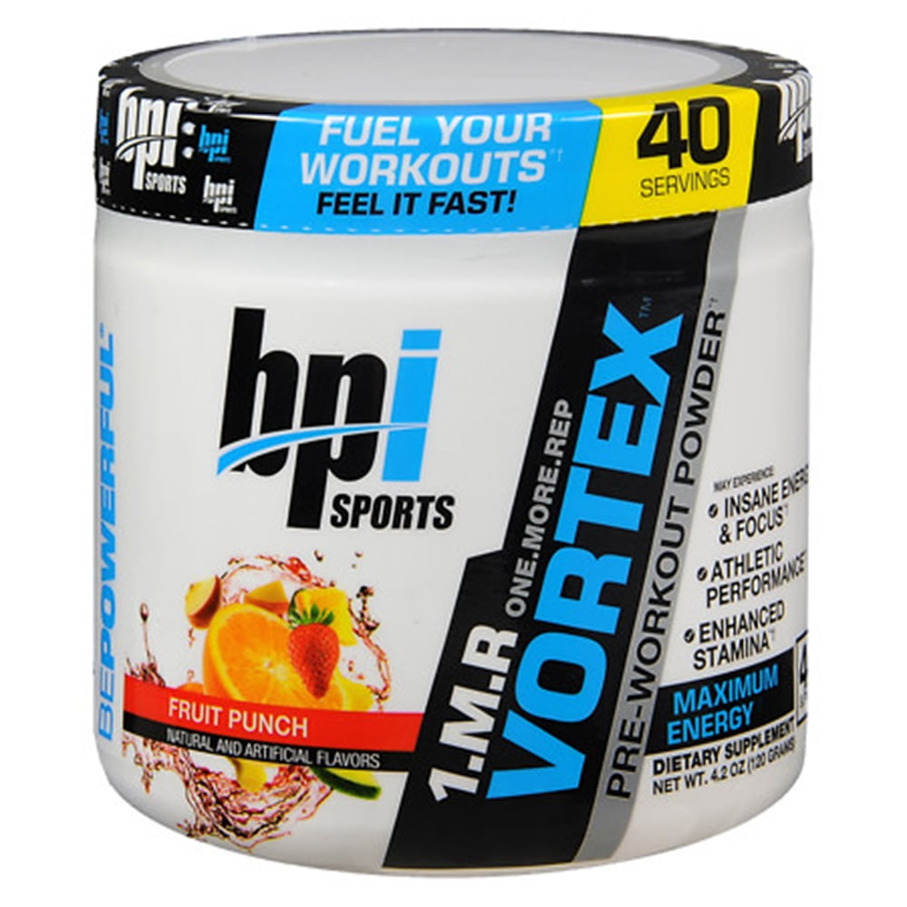 Bpi Sports 1 M R Vortex Pre Workout Powder Non Habit Forming Fruit Punch 4 2 Ounces Walmart Com Walmart Com
