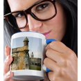 thumbnail image 2 of 3drose, Puerto Rico, Walls and Turrets of El Morro Fort -au02 Jme0000 - John and Lisa Merrill, 11oz Two-tone Blue Mug, 2 of 6