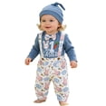 thumbnail image 2 of MAIHAN Easter Baby Boy Outfit My First Easter Baby Boy Outfit Gentleman Rabbit Romper Shirt Tops Bunny Overalls Pants Hat 3pcs Set(Blue,0_3 Months), 2 of 8