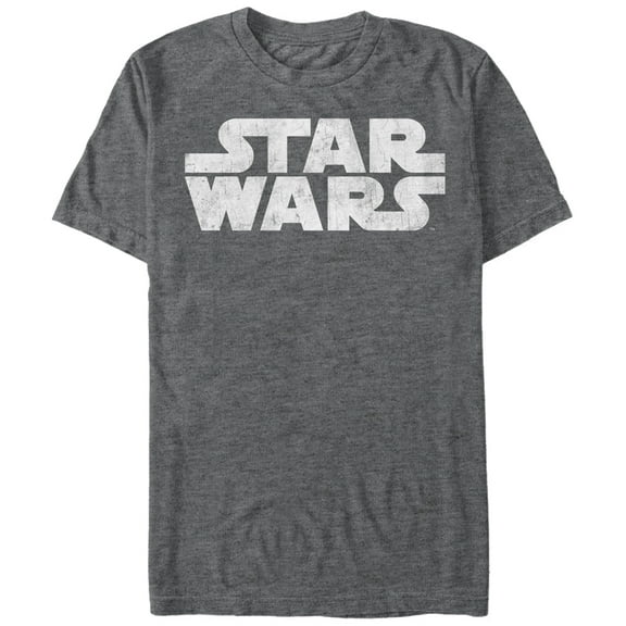 Star Wars Men's Simplest Logo Slim Fit T-shirt Large Heather Charcoal