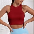 thumbnail image 4 of AherBiu Workout Tops for Women Cropped Ribbed Sports Bra Tank Top Sleeveless Athletic Cami Shirt, 4 of 7