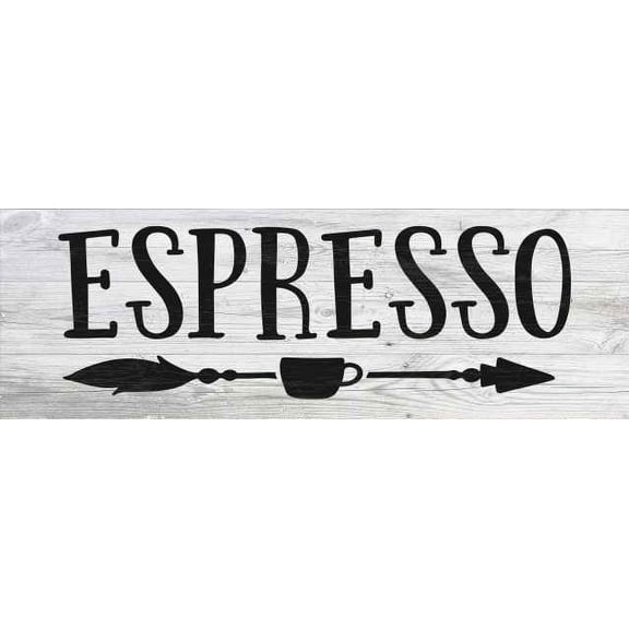 Espresso Farmhouse Café Coffee Rustic Looking Home Decor Wood Sign Gift 6 x 18 Wood Sign B3-06180062022