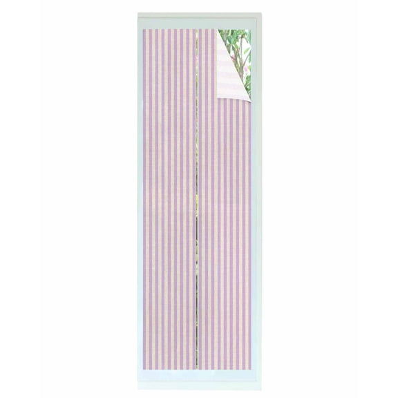 Window Privacy Film Purple Striped Stained Glass Window Film Decorative Sun Block Window Cover Modern Simple Farmhouse Beige Vintage Window Clings Static Adhesive Sticker for Bathroom 29.5"x118"