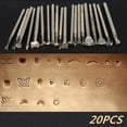 thumbnail image 3 of 20 Piezas Sellos de Herramientas de Cuero, Juego de Herramientas de Sellos para Hacer Sillas de Montar de Trabajo de Cuero de Bricolaje Juego de Punzones de Sello de Forma Especial Juego de, 3 of 5