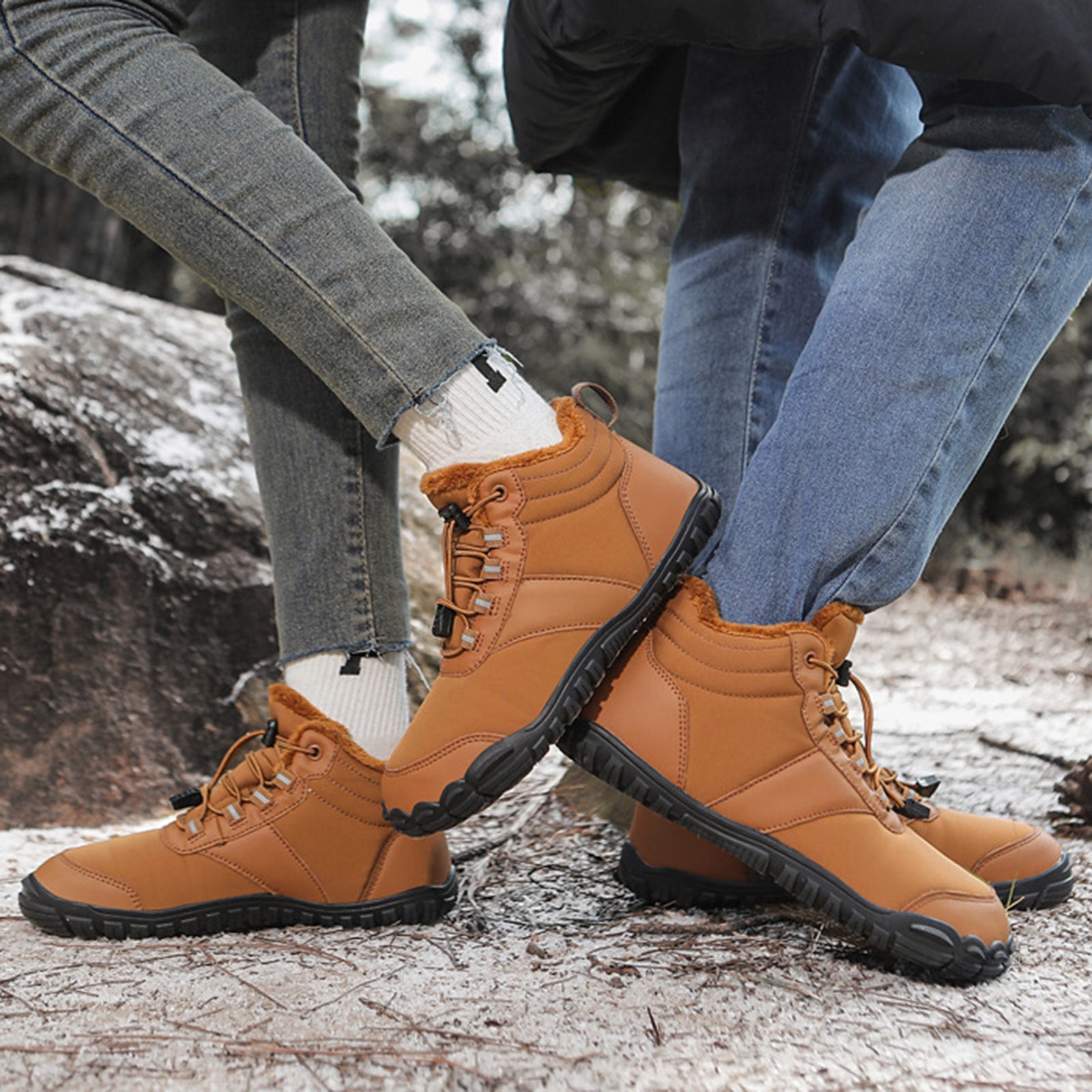 GDREDA Chaussures de Randonnée d'Hiver Pieds Nus pour Femmes