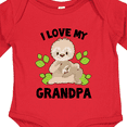 thumbnail image 4 of Inktastic Cute Sloth I Love My Grandpa with Green Leaves Boys or Girls Long Sleeve Baby Bodysuit, 4 of 5