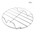 thumbnail image 3 of Round Cooling Rack Stainless Steel Oven Cooling Rack Stainless Steel Steamer Stand Reusable Washable Home Bar Cafe Kitchen Cooking Steaming Tool Cookware 15cm, 3 of 8