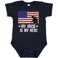 thumbnail image 3 of Inktastic Military Uncle is My Hero Us Flag Boys or Girls Baby Bodysuit, 3 of 5