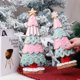 thumbnail image 2 of Redeco, nuevo diseño, bonito árbol de Navidad rosa, artesanías de resina, Adornos de árbol de Navidad de resina para regalos, decoración del hogar, 2 of 4