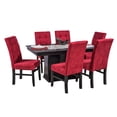 thumbnail image 2 of Comedor Rubí MOBILKRAFT 6 Sillas Madera Rectangular Estilo Contemporáneo Color Negro y Vino Rojo, 2 of 5