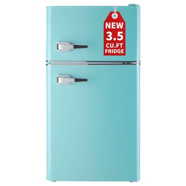 Mini Fridge for Bedroom,3.5 Cu.Ft Small Refrigerator with Freezer for Dorm Gameroom,Compact 2 Door,Adjustable Thermostat,Low Noise,Blue