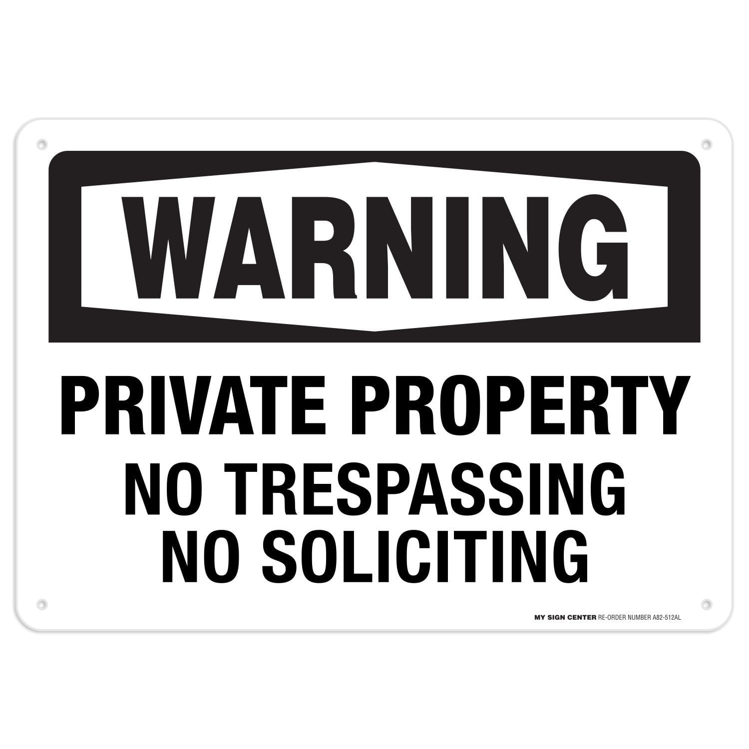 10 X 14 Aluminum See Dog For Details Sign By SmartSign No Soliciting  10 X 14 Aluminum See Dog For Details Sign By SmartSign No Soliciting