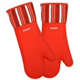 thumbnail image 1 of Alselo Manoplas De Silicona Para Horno, Resistentes Al Calor, 550 Grados, Extralargas, Con Soportes Para Ollas Antideslizantes E Impermeables, Para Hornear, Cocinar, Barbacoa, Microondas, Lavable A Má, 1 of 5
