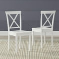 thumbnail image 3 of Glenwillow Home 5PC Dining Set - Oval Butterfly Leaf Table -Wht/Nat + Wht X-Back Chairs, 3 of 10