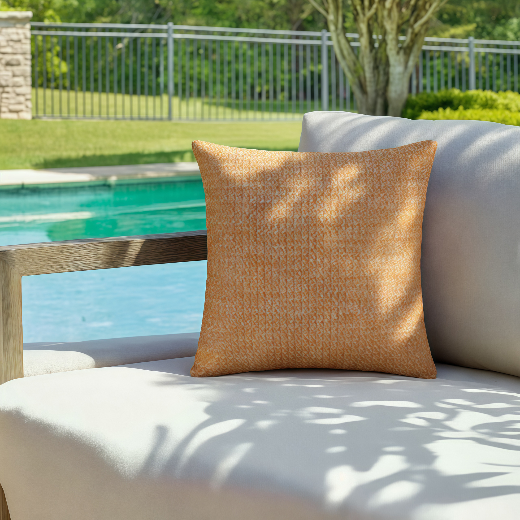 Better Homes & Gardens 18" x 18" Yellow Woven Outdoor Pillow