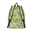 thumbnail image 3 of Naloa Tangerine Print Durable Canvas College Rucksack,Laptop Excursion Backpack,Travel Notebook School Backpack,Bookbag For Men Women, 3 of 5