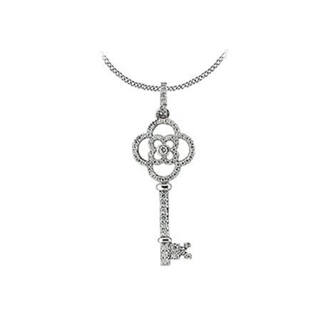14k White Gold Pendant Key Diamond Necklace Of Half A Carat Diamonds Canada - Half Carat Diamond Pendant 14k White Gold Pendant Key Diamond Necklace Of Half A Carat Diamonds Canada - Half Carat Diamond Pendant