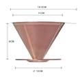thumbnail image 3 of Filtro de café ATHIA Golden Dripper de acero inoxidable, oro rosa, 3 of 8