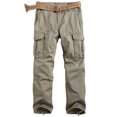 thumbnail image 1 of Pantalones cargo que combinan con actividades informales al aire libre para hombre, color caqui clar, 1 of 5