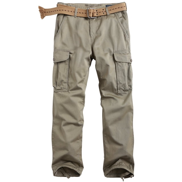 Pantalones cargo que combinan con actividades informales al aire libre para hombre, color caqui clar