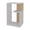 Light Oak - White, variant on FM FURNITURE Vega Side Table in Melamine with Open Storage White and Light Oak