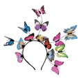 thumbnail image 2 of opolski Women Performance Hair Hoop Dressing Exaggerated Simulation Butterflies Decor Headband Party Wedding Colorful Headpiece Multicolor, 2 of 8