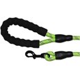 thumbnail image 3 of Strong Nylon Dog Leash Rope with Comfortable Padded Handle Training Lead for Medium and Large Breeds Dogs - Heavy Duty 5ft Long (Fluorescent Green), 3 of 4