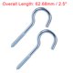 thumbnail image 5 of Ganchos de techo Uxcell de 2.5" con gancho de copa, colgador de acero carbono atornillable para interiores y exteriores, paquete de 10, 5 of 5