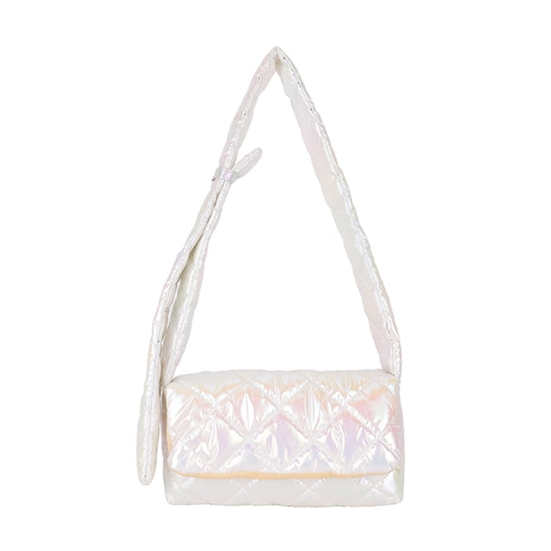 Bolso de viaje de color degradado acolchada de algodón acolchado informal para vacaciones de fin de semana