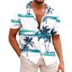 thumbnail image 1 of Hawaiian Shirt For Men Casual Fashion Summer Short Sleeve Buttons Printed T Shirt Top M, 1 of 5