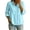 Sky Blue, variant on Feancey Womens Peplum Button Down Shirt Cotton Linen 3/4 Sleeve Collared Shirts Loose Fit Casual Babydoll Tops 2026 Fall Fashion Black L