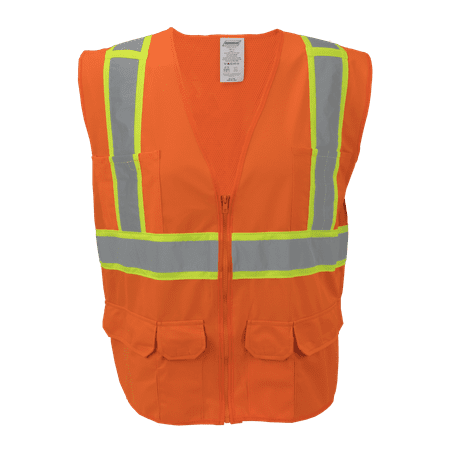 

Ironwear 1277 Class 2 Surveyor Safety Vest w/ Zipper & Radio Clips