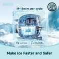 thumbnail image 6 of Simzlife Commercial Ice Maker Machine 400Lbs/24H, SECOP Compressor&ETL Approval, Industrial Ice Machine, 250Lbs Storage, Ice Ready in 8-15 min, Stainless Steel Ice Maker for Business, 6 of 8