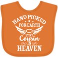 thumbnail image 3 of Inktastic Handpicked for Earth by My Cousin in Heaven with Angel Wings Boys or Girls Baby Bib, 3 of 4